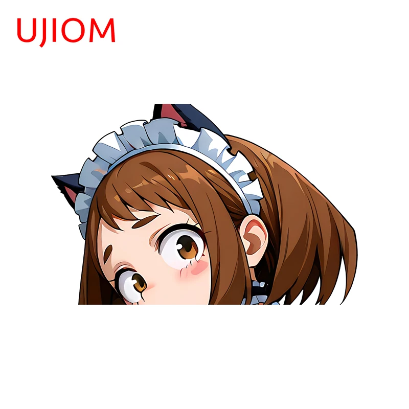UJIOM Uraraka Ochako Wall Sticker Anime Peripheral Graphics Eye Catching Furry Cat Girl Decal Attractive Living Home Decor