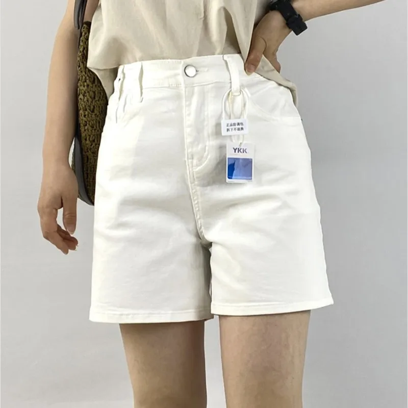 

100KG Summer Jeans New Simple Casual Denim Shorts Plus Size Women's Hot Pants 5333