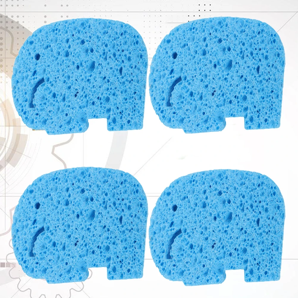 

4pcs Baby Bath Sponge Natural Wood Pulp Fiber -Friendly Water Absorbent Cartoon For Infant Toddler
