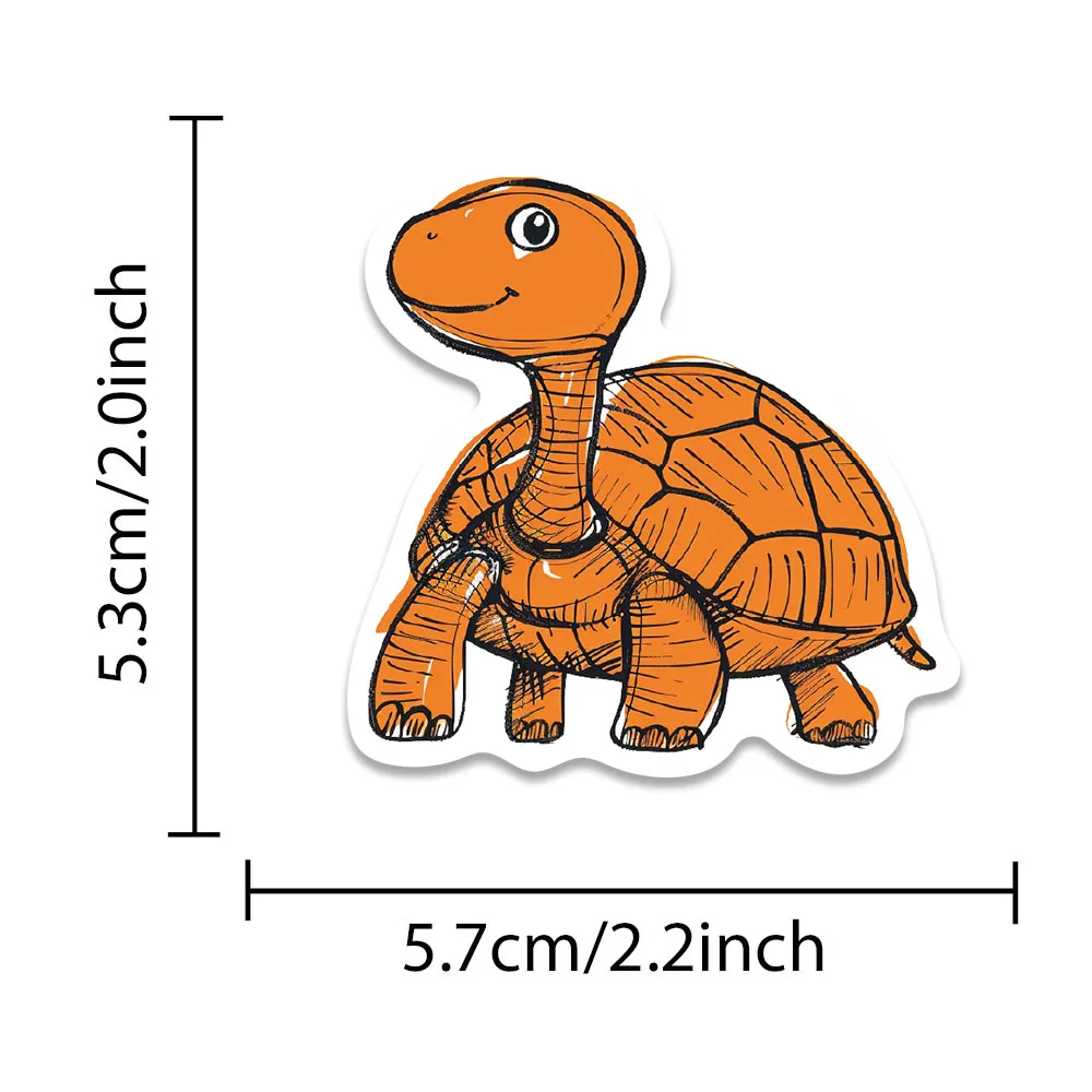 50PCS Cartoon Orange Animals Stickers Cute Graffiti Decals For Laptop Suitcase Skateboarding Snowboard Retro Vinyl home Sticker