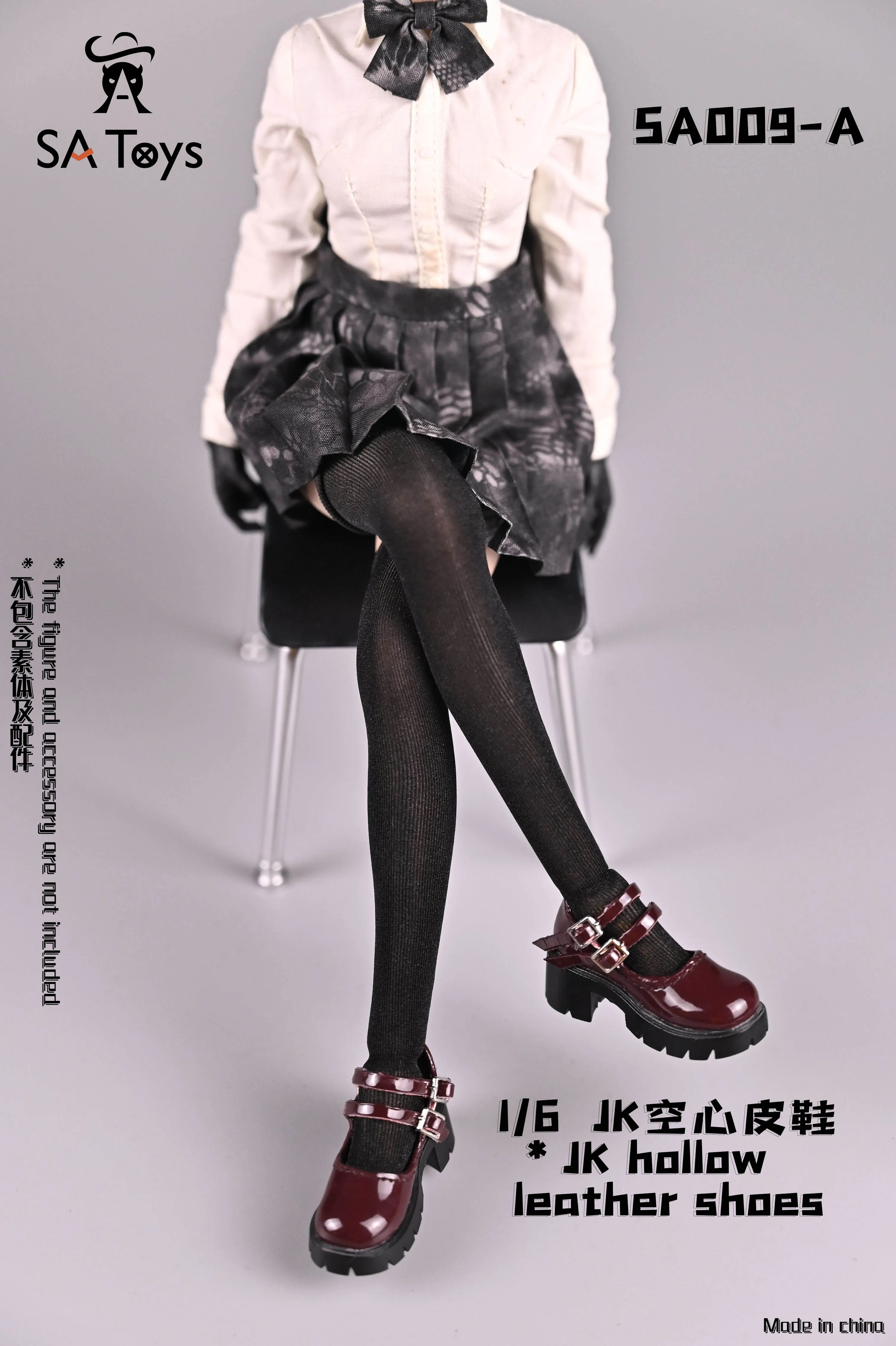 SA Toys SA009 1/6 Scale JK Hollow Leother Shoes School Girl Shoes Model Fit 6'' Female Soldier Action Figure Body Dolls