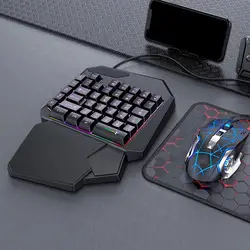 Voor bezoeken naar beschrijving Mechanisch toetsenbord met 1 hand Programmeerbare mobiele telefoon 1-handig toetsenbord Professioneel gametoetsenbord