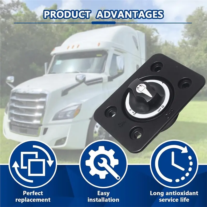 Battery Disconnect Cutoff Switch For Freightliner M2 106 2018-2022 Cascadia 2014-2021 Truck Accessories-A91R