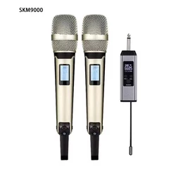 SKM9000 UHF Professional Wireless Microphone Metal Mic for DJ Cartridge Vocal for Recording Studio Youtube Karaoke Hot Sale New