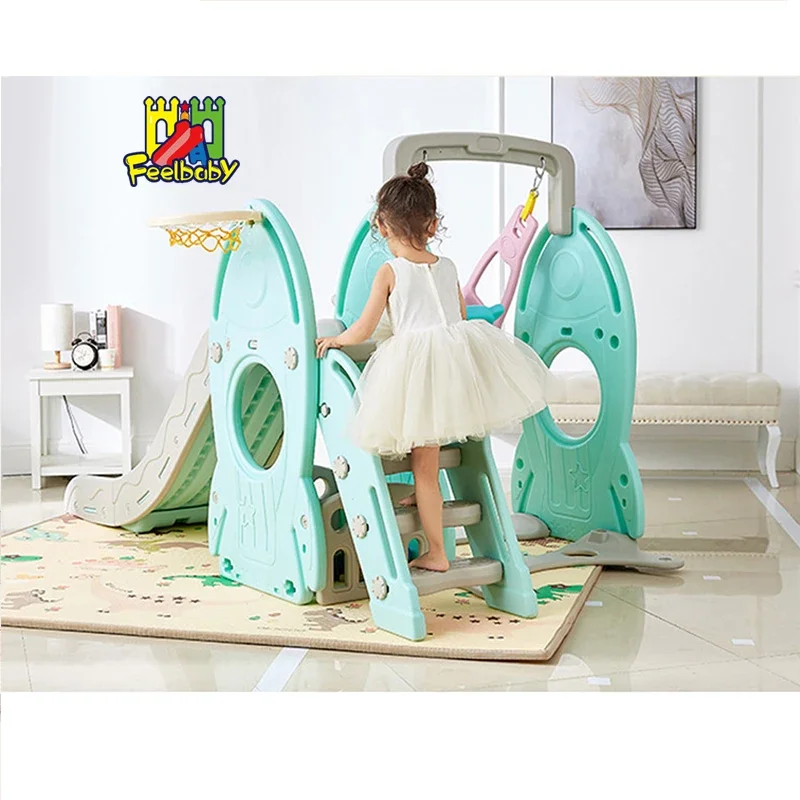 كرسي أرجوحة بلاستيكي داخلي ثلاثة في واحد من Feelbaby لعبة أطفال رياض الأطفال
