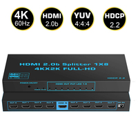 2024 1x8 4K UHD HDMI Splitter 2.0 1x2 HDMI 2.0 Splitter HDCP 2.2 HDR Splitter HDMI 2.0 4K 1x4 HDMI2.0 Splitter For XBox PS4 pro