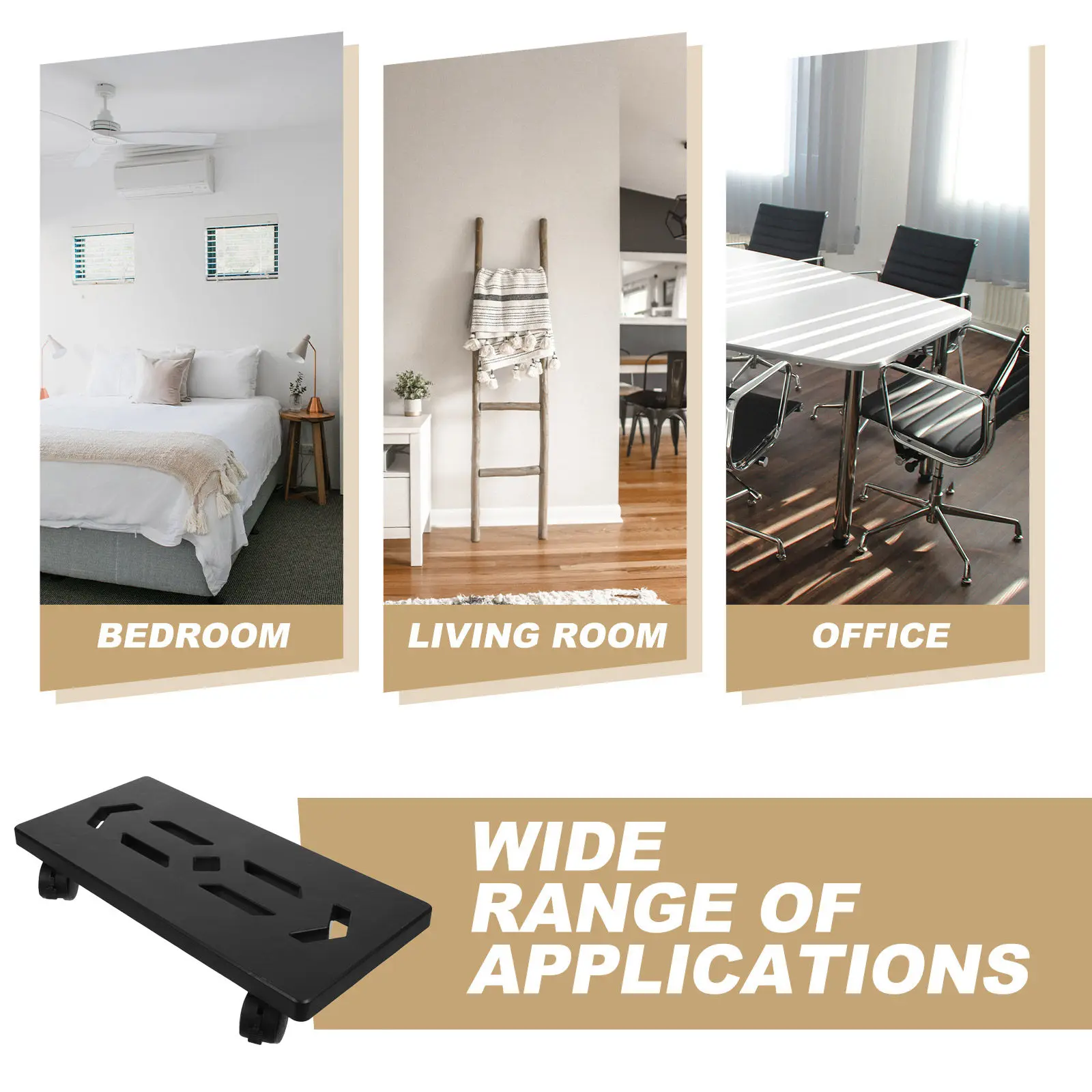 Computer Tower Stand Mobile PC Riser with Swivel Locking Casters for Under Desk Cooling and Carpet