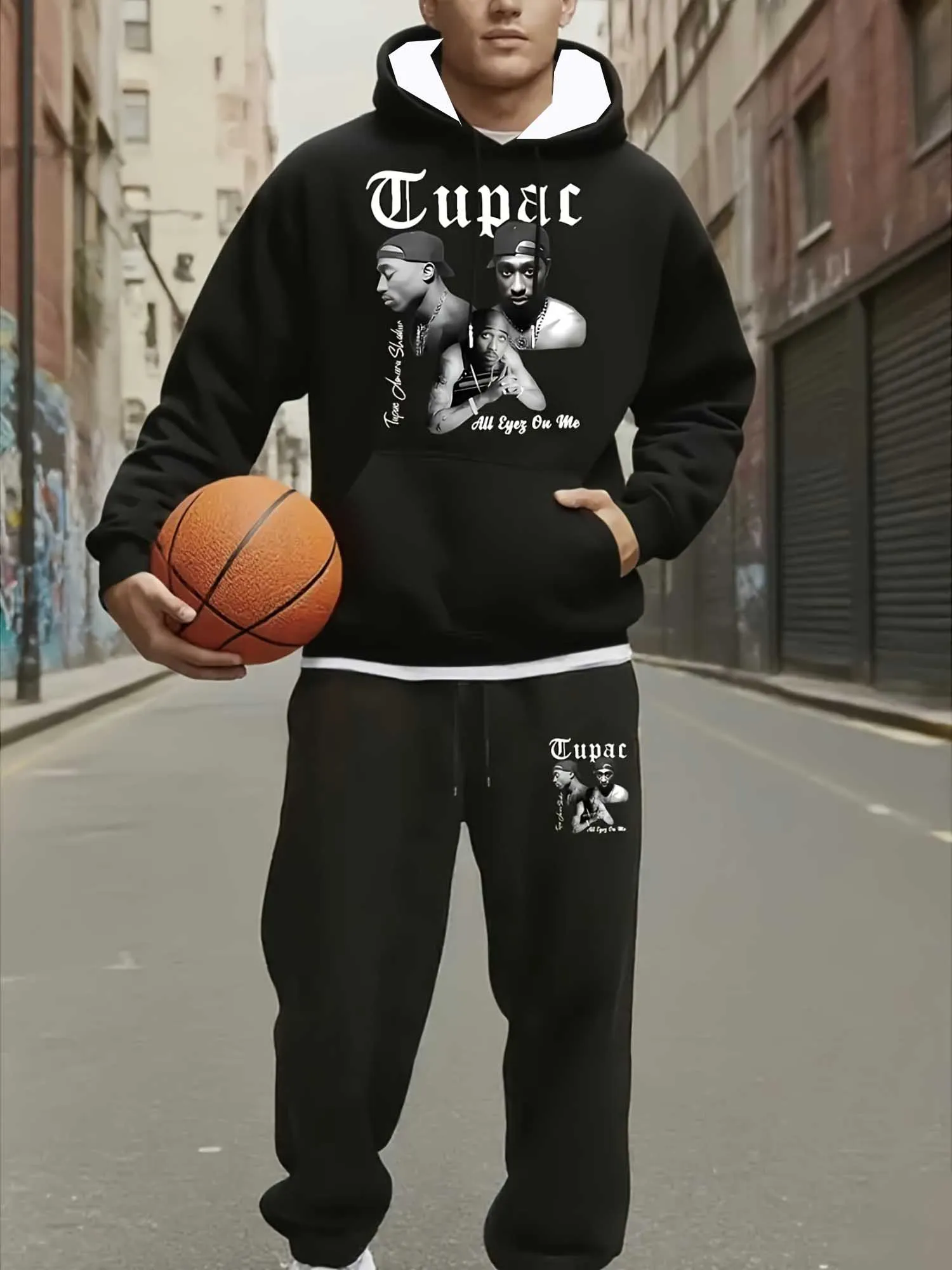 

2025 осень зима популярные мужские толстовки с хип-хопом рэп художник принт осенняя толстовка с капюшоном толстовка + брюки спортивная одежда комплект из 2 упаковок