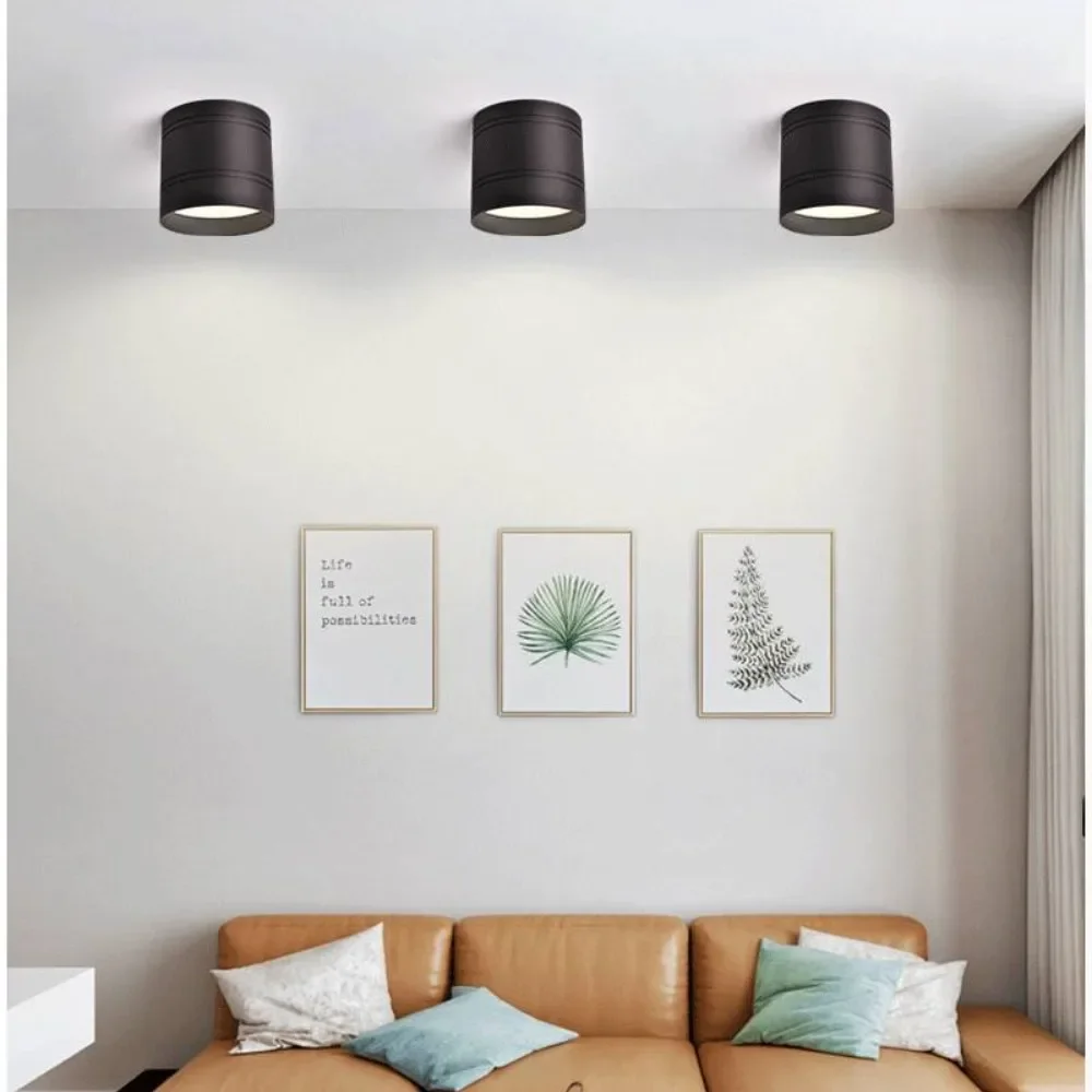 Dimmable LED tube light three color dimming LED ceiling light AC110-220V non opening ceiling light cylindrical LED wall light