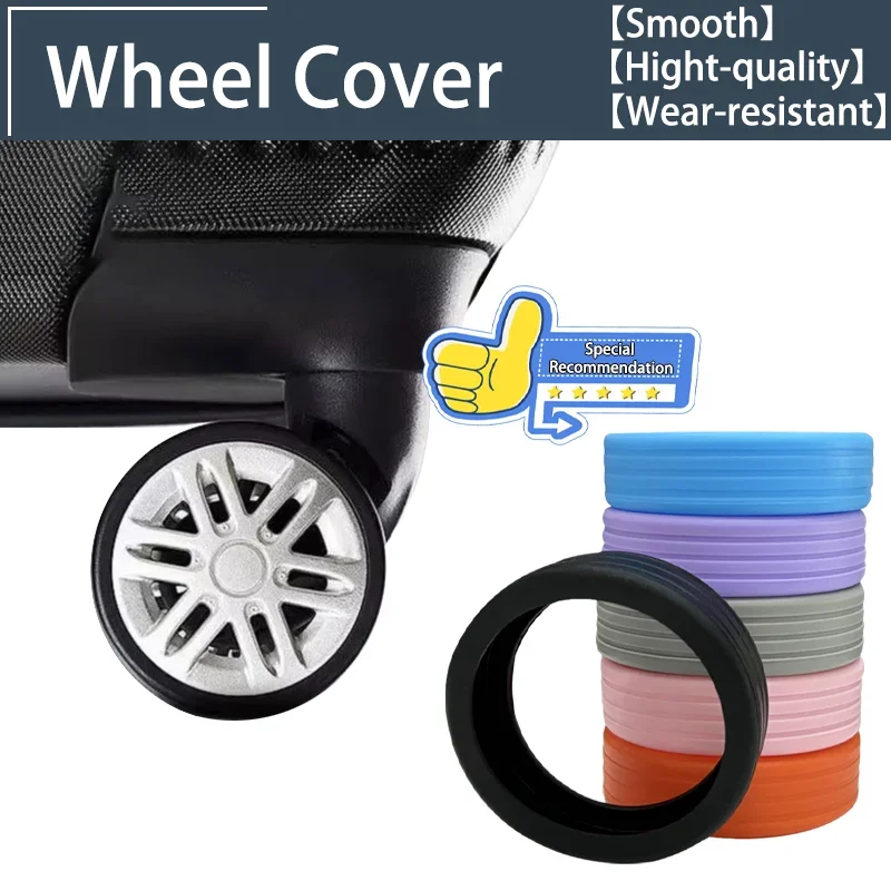

High-Quality Luggage Rubber Wheel Covers, 4-Pack Silent Wheel Protectors, Luggage Accessories, Noise-Reducing Wheel Covers