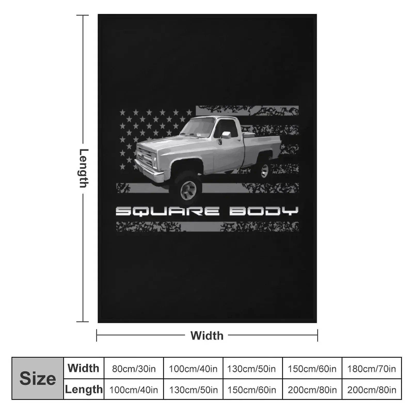 1985 K10 Square Body Pickup Truck Throw Blanket Furrys Plaid on the sofa Flannels Retros Beautifuls Luxury St Blankets
