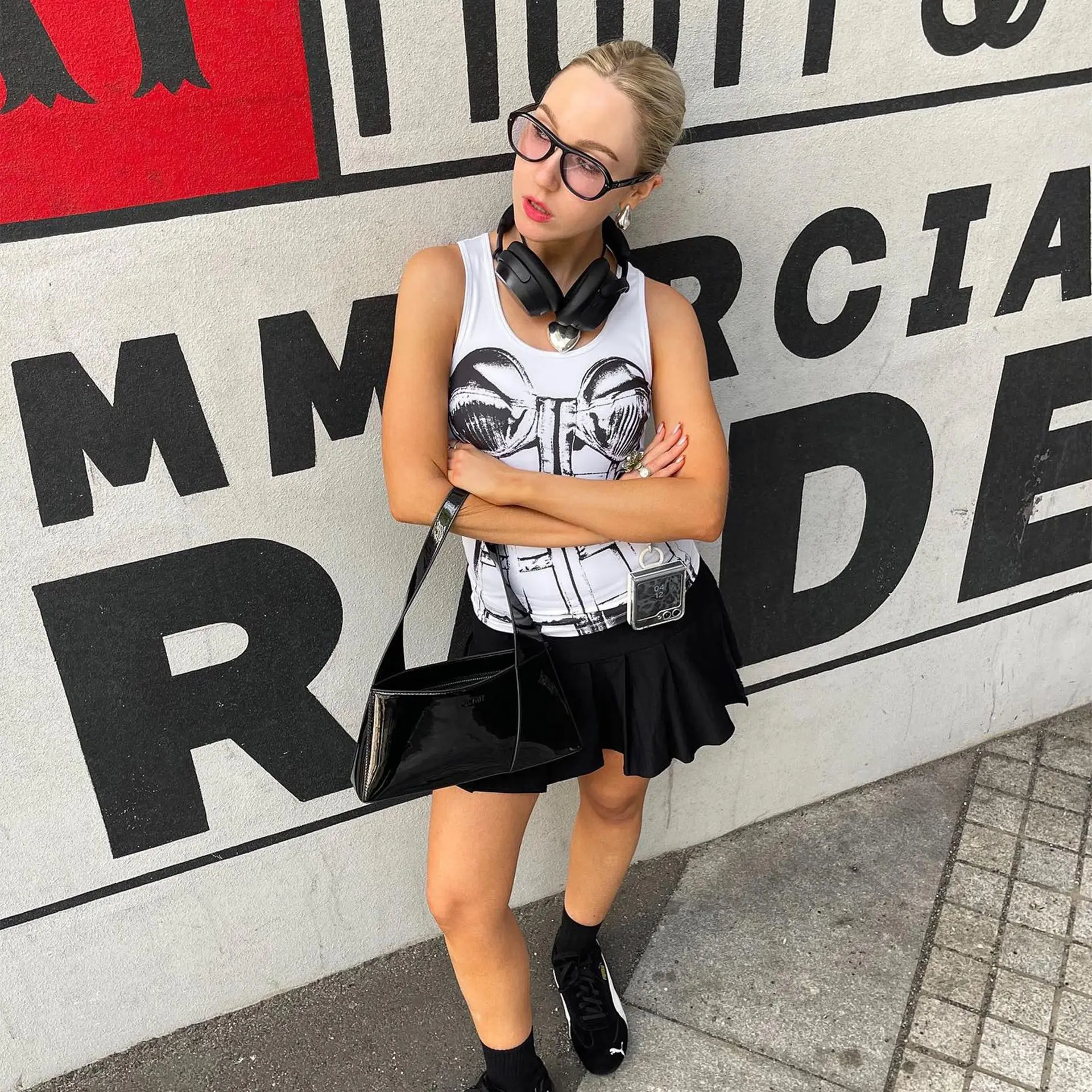 تنوعا سترة الشارع Sle مطبوعة الساخن فتاة العصرية تانك القمم المرأة Faion الصيف Svel الدانتيل تقليم Thiened ألياف الحليب