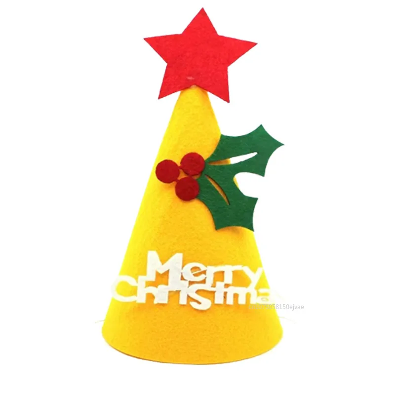 Рождественская шляпа из фетра, креативная шляпа Санты с героями мультфильмов «сделай сам», украшения для рождественской вечеринки, Рождество 2025, реквизит для фотосессии на Новый год
