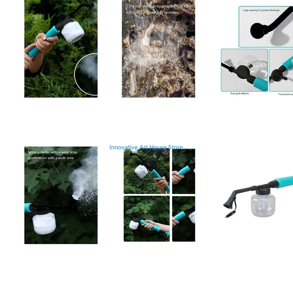 E1PC Garden Dust Applicator Granule Dispensing Tool Anti Clog Nozzle For Even Spread