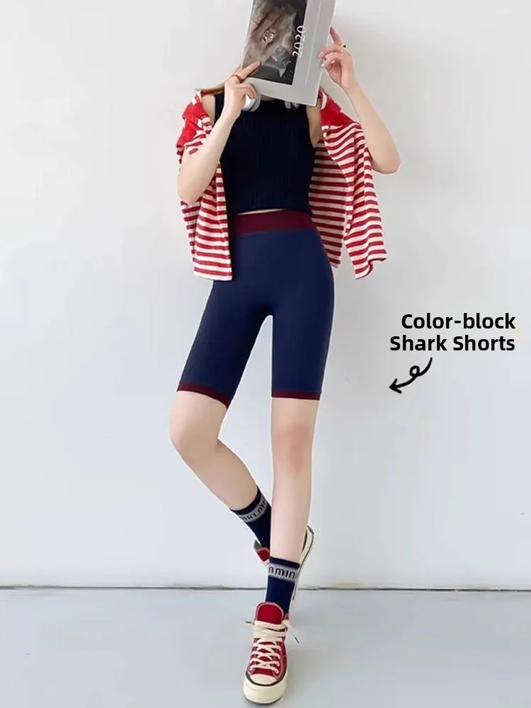 Women's Yoga arkskin orts Thin High-Waisted Tummy Control Butt Lifting Fitn Base Layer Pants Summer Cycling Five-Quart...