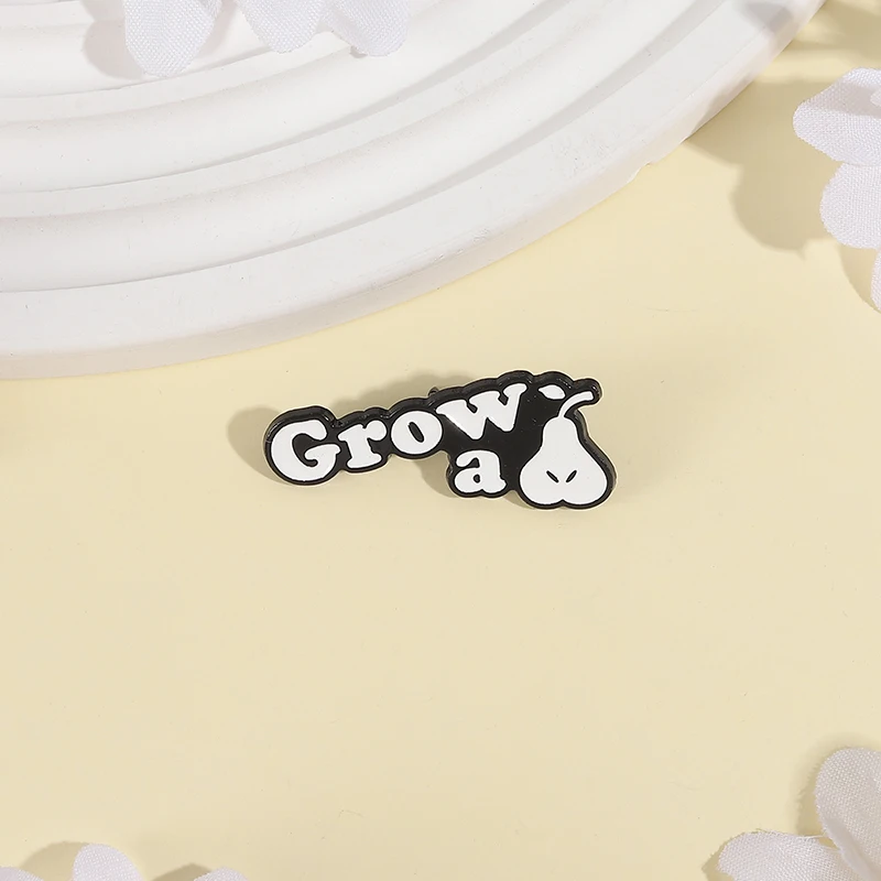 Planting Cultivation Avocado Enamel Pin Crow A Pear Metal Brooch Lapel Backpack Badge Jewelry Pun Quotes Gift For Friends