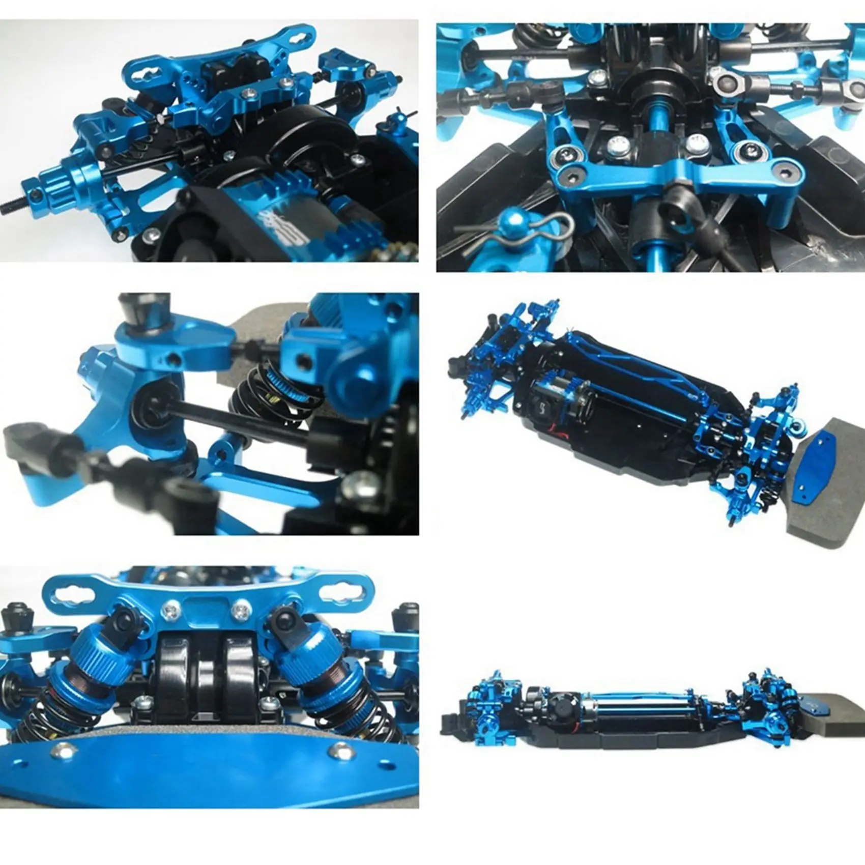 Kit de accesorios de modificación de Metal, brazos de suspensión, juego de nudillos de dirección para Tamiya TT02 TT-02 1/10 RC, piezas de actualización de coche, 1
