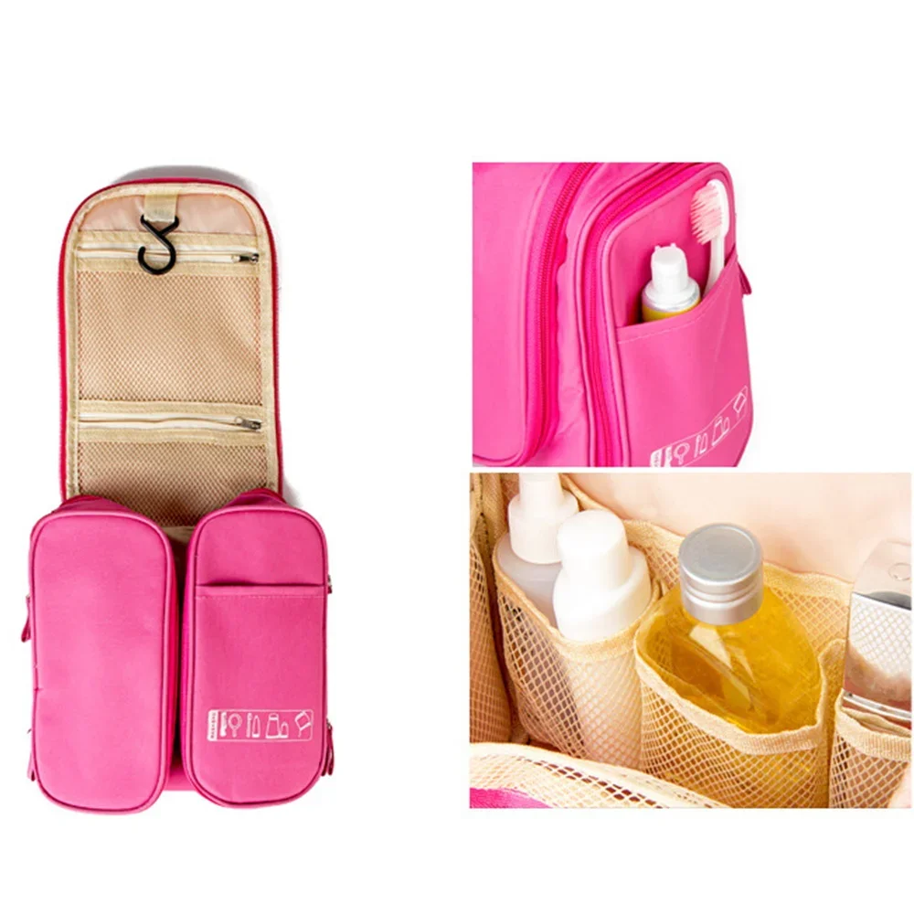 Borsa da viaggio impermeabile per il trucco delle donne nome gratuito personalizzato articoli da toeletta ad alta capacità Organizer Storage