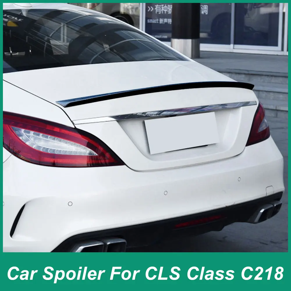 For Mercedes Benz CLS Class C218 CLS260 300 2011-2017 AMG Rear Trunk Lid Spoiler Duck Tail ABS Plastic Automotive Parts Black