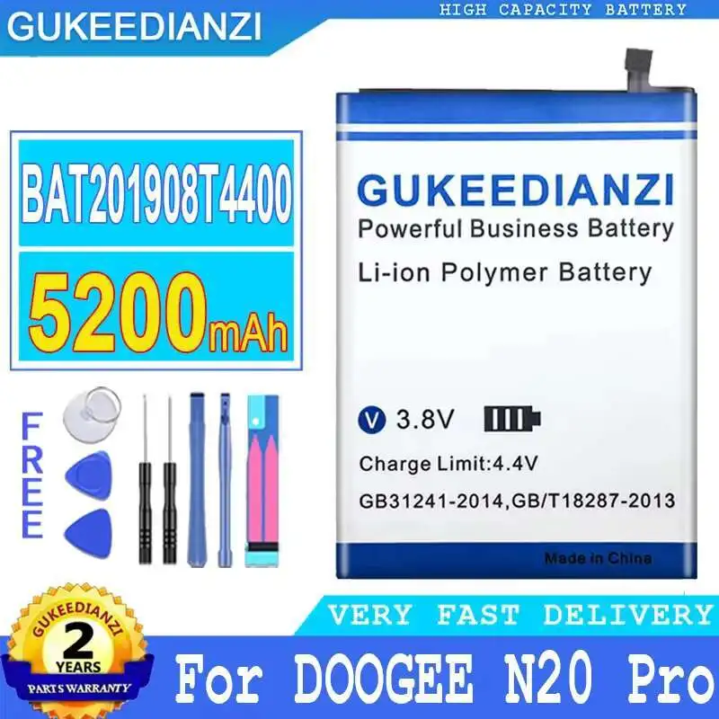 

High Capacity 5200Mah BAT201908T4400 For Doogee N20 Pro N20pro Mobile Phone Battery Environmentally Friendly