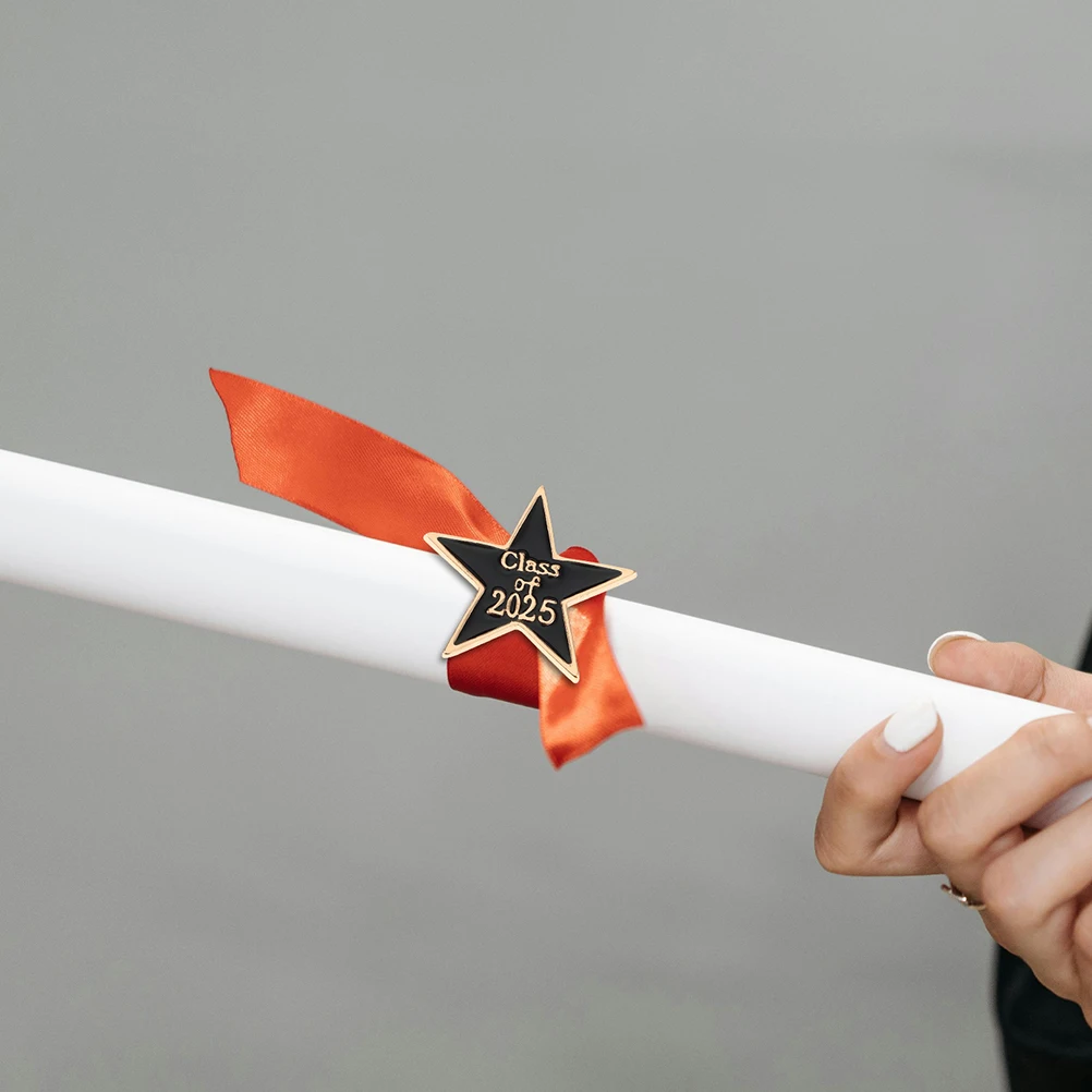 

5 Pcs Graduation Brooch Five-pointed Star Clothing Pins Pentagram Bulk Brooches Zinc Alloy Accessories for Season Decorative