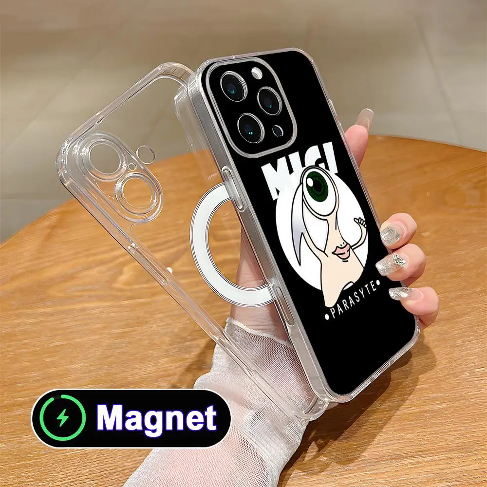 

Anime Parasyte Phone Case for iPhone 17 16 15 14 13 12 11 Air Pro Max Plus Mini Soft TPU Clear Magnet Cover