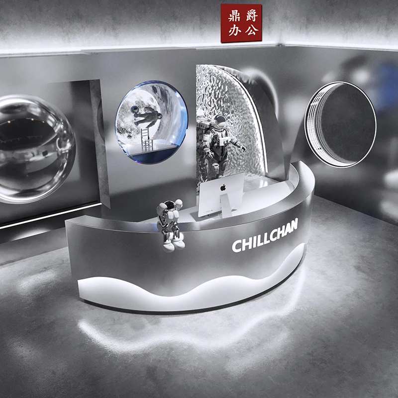 

Простая современная касса из нержавеющей стали, стойка дуги, бильярдный зал, бар, салон красоты, стойка регистрации компании