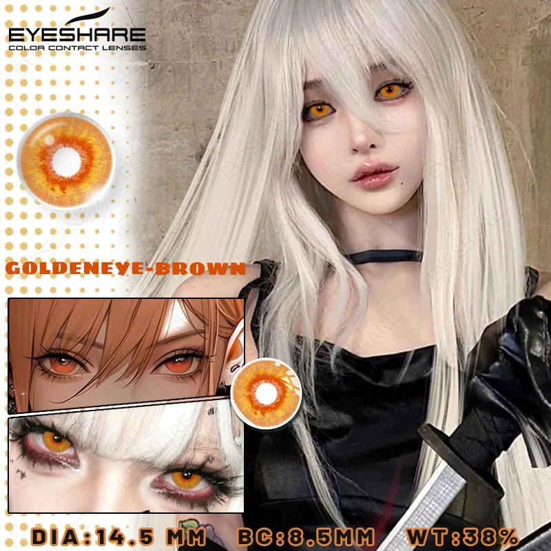 EYESHARE Anime-Zubehör Augenlinsen 1 Paar Cosplay Farbige Kontaktlinsen für Augen Verrücktes Halloween-Make-up Farbige Augenlinsen – Detail 21