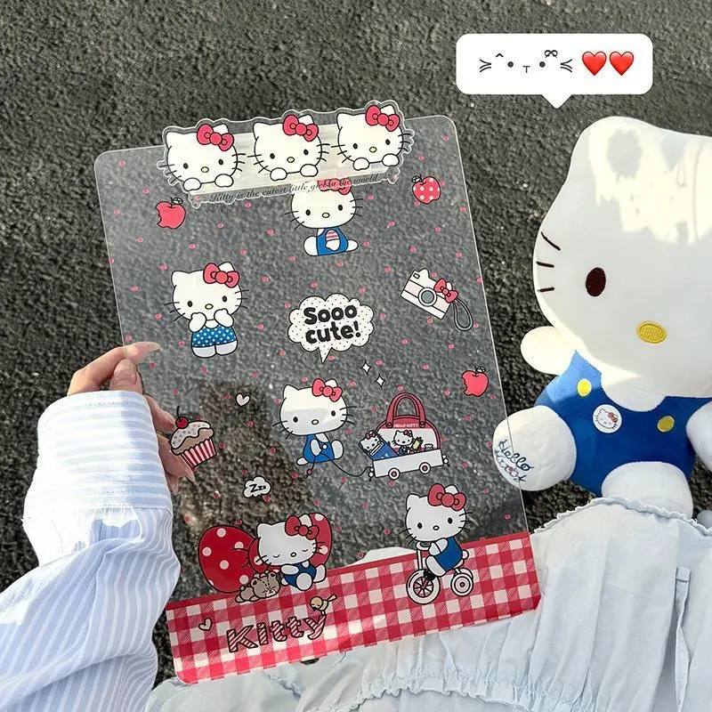 

Канцелярские принадлежности Hello Kitty: акриловая подставка для бумаги формата А4 для студентов, для тестов, практики каллиграфии и рисования