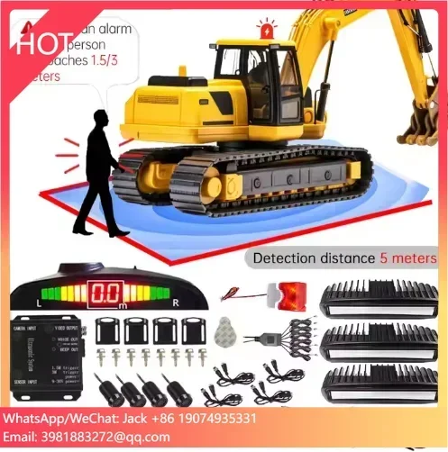 Sistema de imagen anticolisión para carretilla elevadora unidireccional con Radar inverso Universal de 10-80V con alarma de área, coches de seguridad antiinterferencias