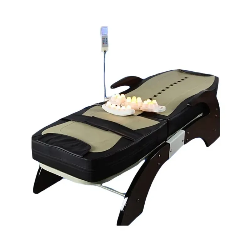 Electric Jade Roller Thermal  Massage Bed