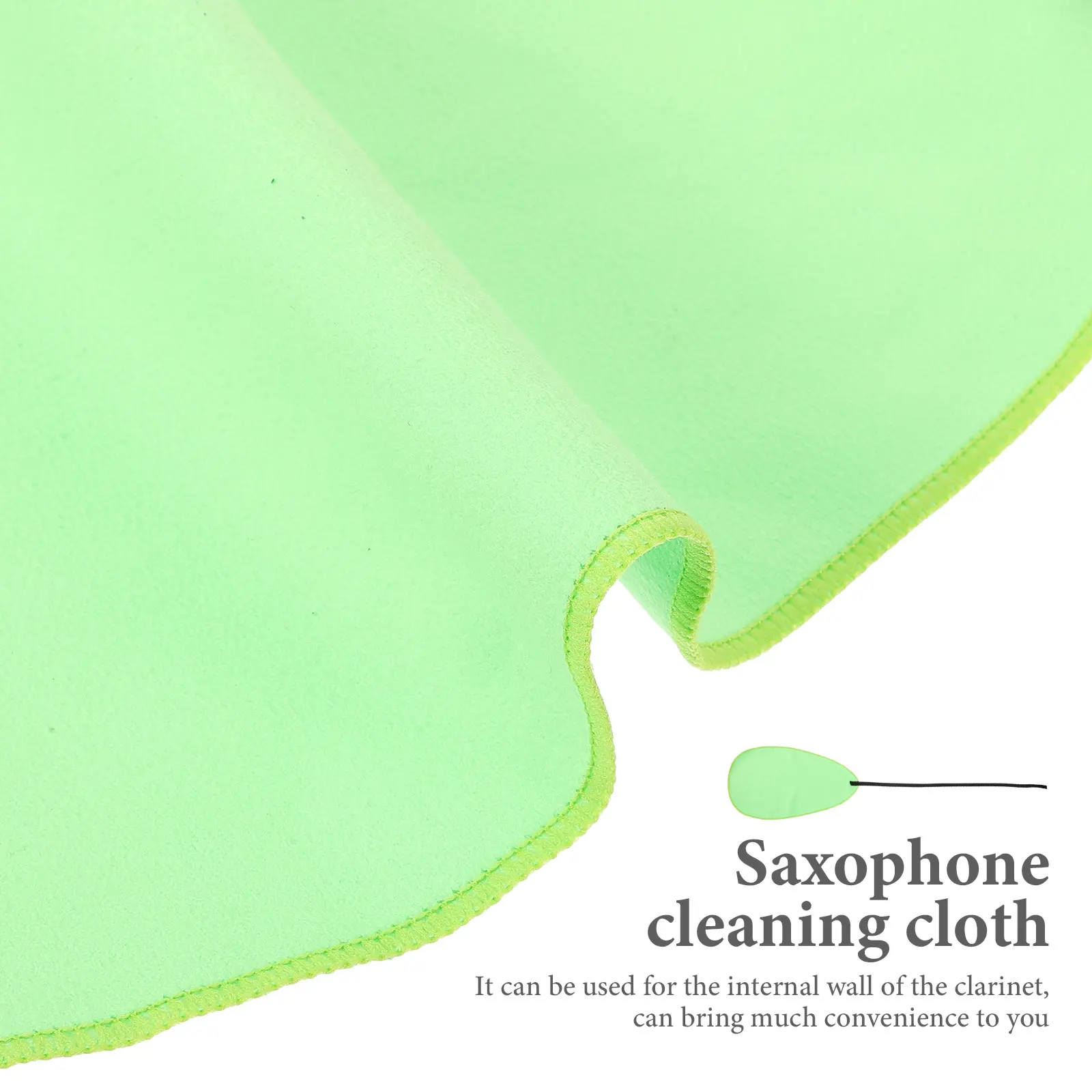 

4 Pcs Saxophone Cleaning Cloth for Clarinet Flute Microfiber Green Maintenance Tool Practical Care Accessories