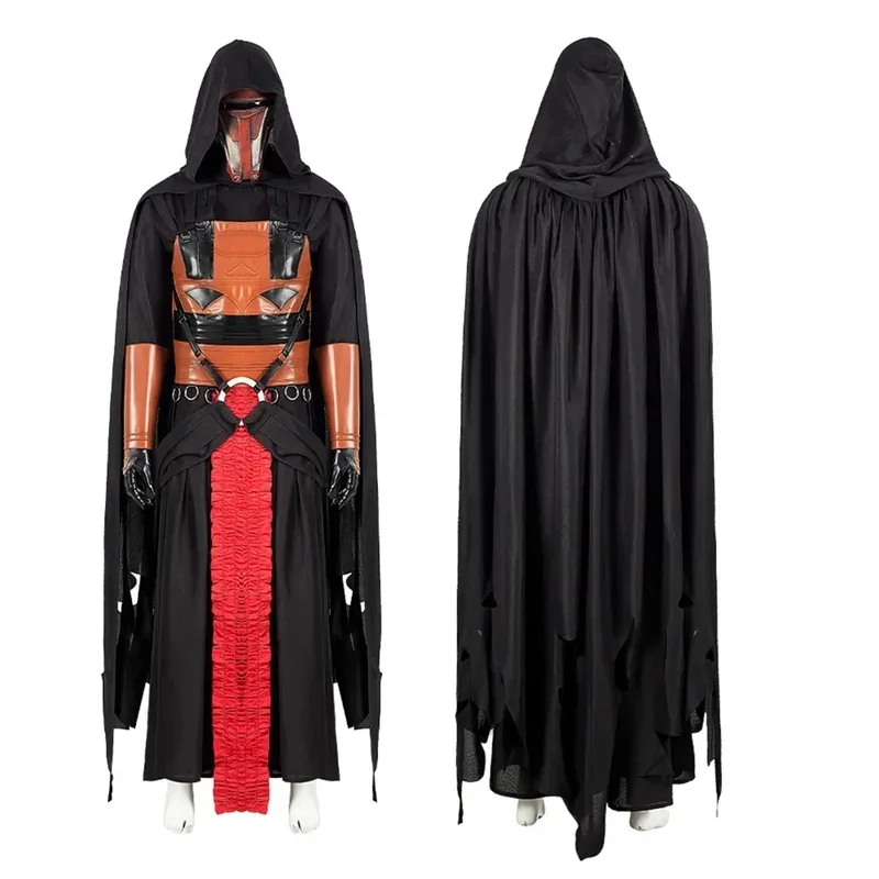 RGD4 Black Darth Revan Cosplay Costume Leather Armor Latex Mask Outfit Full Set and Individual Items Are Sold Cust DP[7/ - view 2