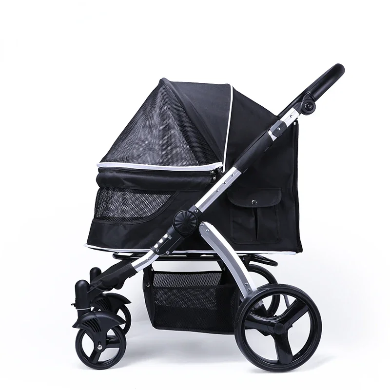 wholesale customized premium pet stroller dog stroller luxury wheels cat dog pet pram cart for dogs and cats