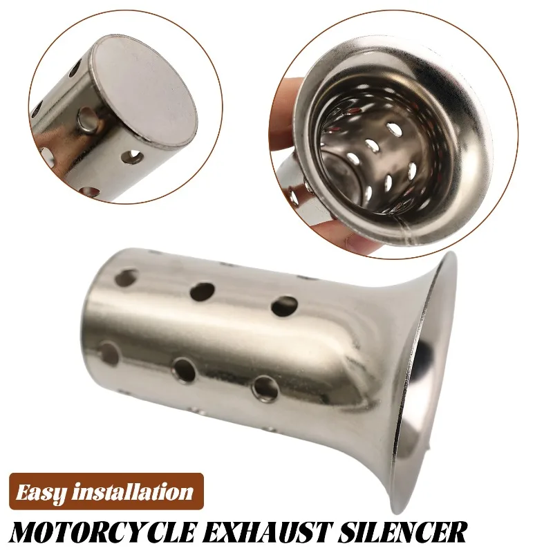 Universal Stainless Steel 51mm 61mm Exhaust Pipe Muffler DB Noise Sound Absorption for Honda Kawasaki Suzuki Noise Eliminator