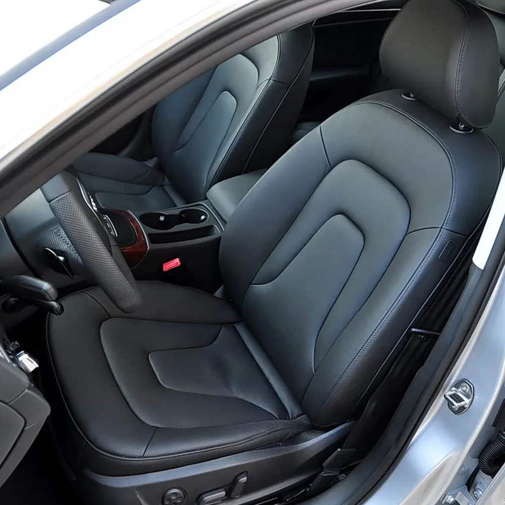 

Кожаные чехлы Nappa для Audi A4 B8 2007 2008 2009 2010 2011 2012 2013 2014 на заказ, комплект чехлов на автомобильные сиденья, аксессуары для защиты салона