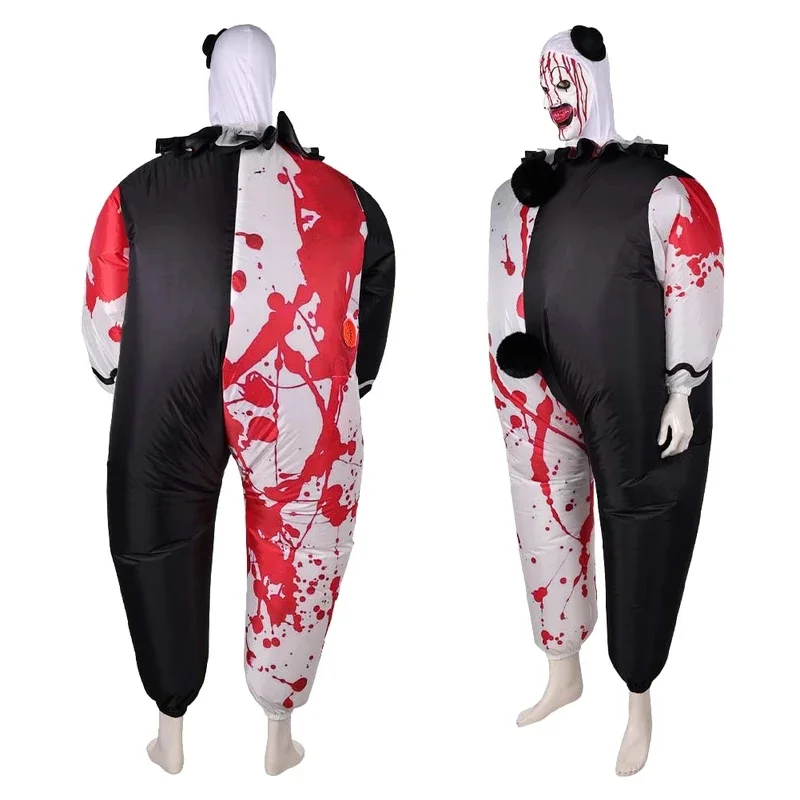 HD2S Fantasia Terrifier Art Clown Cosplay Inflatable Horror Movie Disfraz Costume Adult Men Halloween Carnival Party Cl