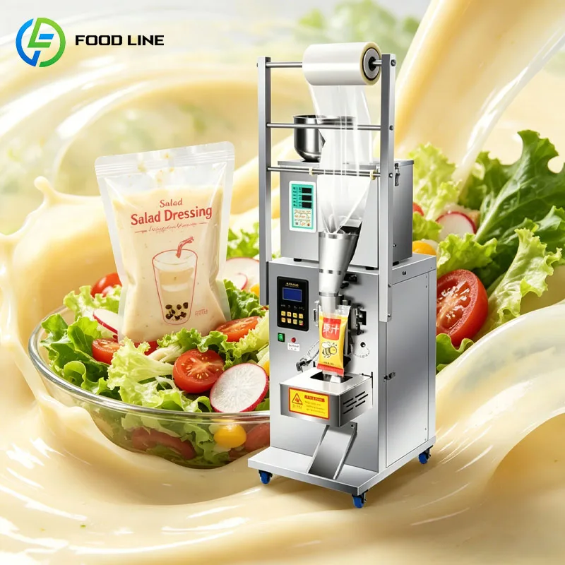 Automatic Liquid Pouch Packing Machine For Soup Sauce Gravy Broth Stock Yogurt Drink VFFS System Customized