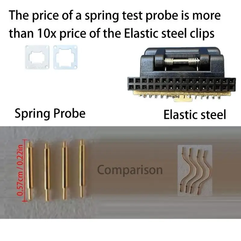 652F EMMC Adapter BGA153 BGA169 IC Socket Ensures Stable Programming