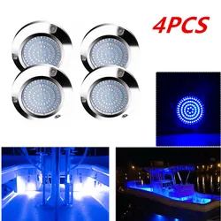 Luz led de techo para barco, iluminación de navegación subacuática para acampada, coche, caravana, barco marino, accesorios de cubierta, luces de cortesía, 4 piezas, 90led
