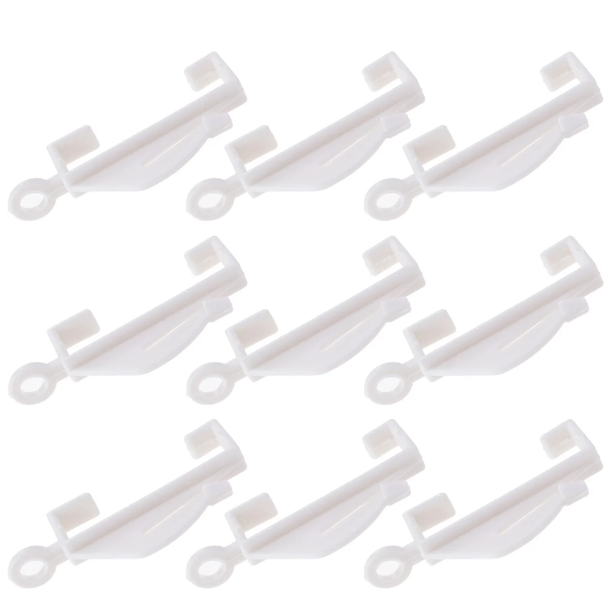 

60Pcs Plastic Curtain Hooks Set Light Weight Design for Deco Rail Track Home Window Treatment Curtain Rail Bracket