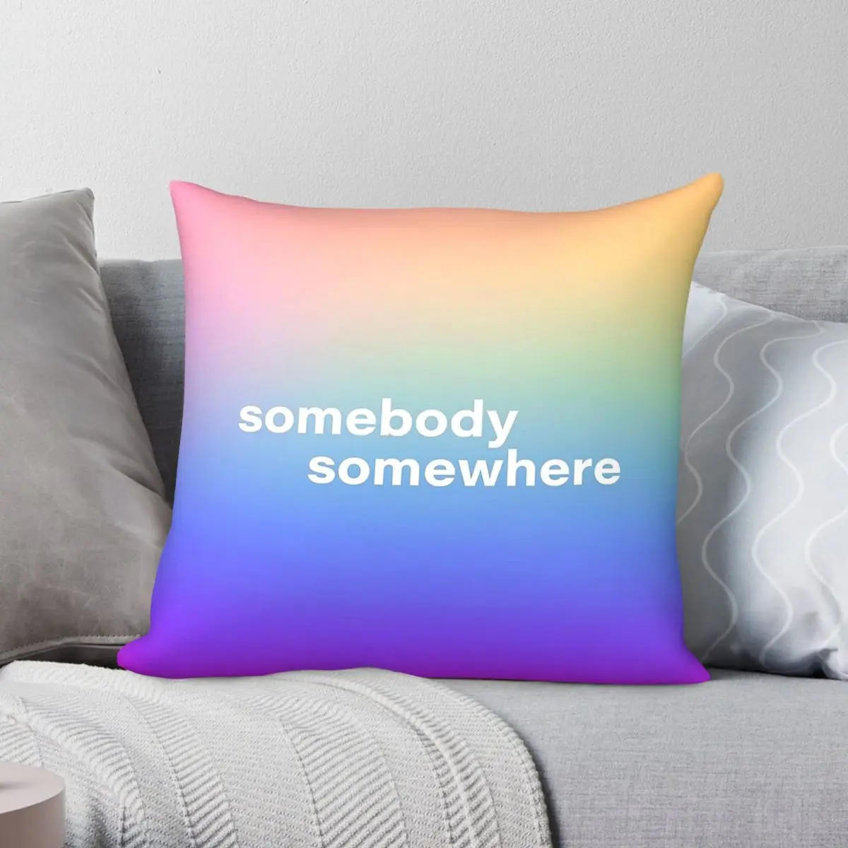 Somebody Somewhere Tv Square Pillowcase Polyester Linen Velvet Pattern Zip Decor Throw Pillow Case Sofa Seater Cushion Cover