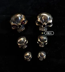 1 Piece high quality bronze flashlight skull  for flashlight external EDC pocket clip