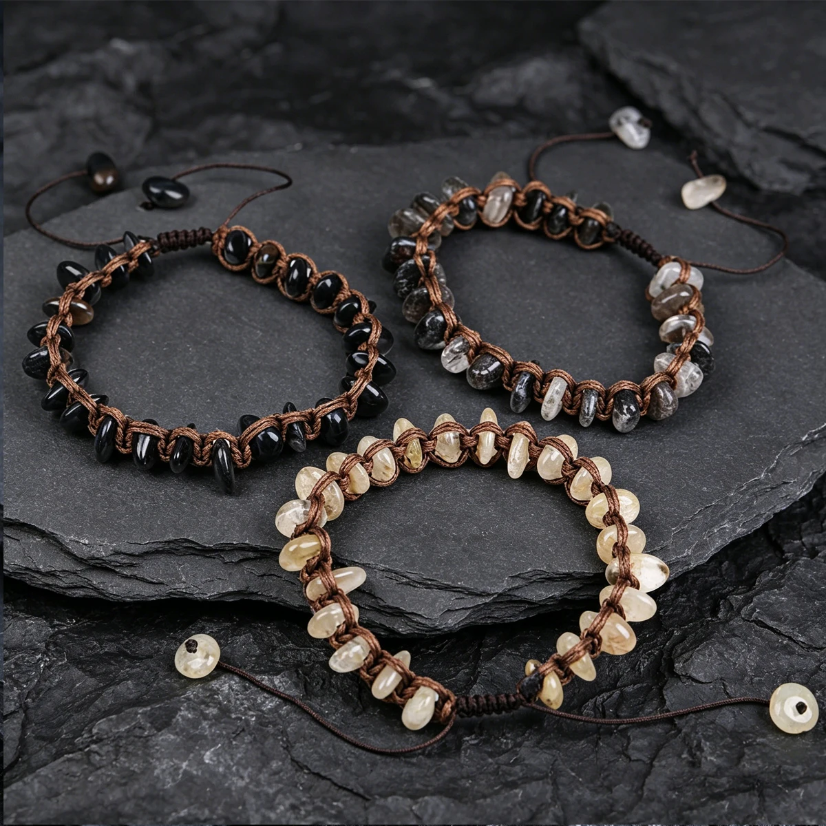 Herren-Armband aus natürlichem Citrin, gewebtes Armband, roher gelber Kristall, zieht Reichtum, Fülle, Heilstein, Schmuck, Geschenk für männliche Geschäftsleute – Detail 30