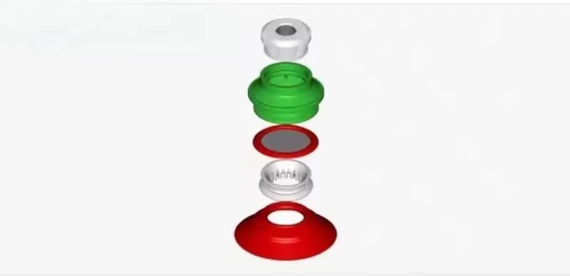 B1.5-60-U75-S5-D-F2-38F Flexible Vacuum Suction Cup for Irregular Shape Material Adsorption in Automated Handling