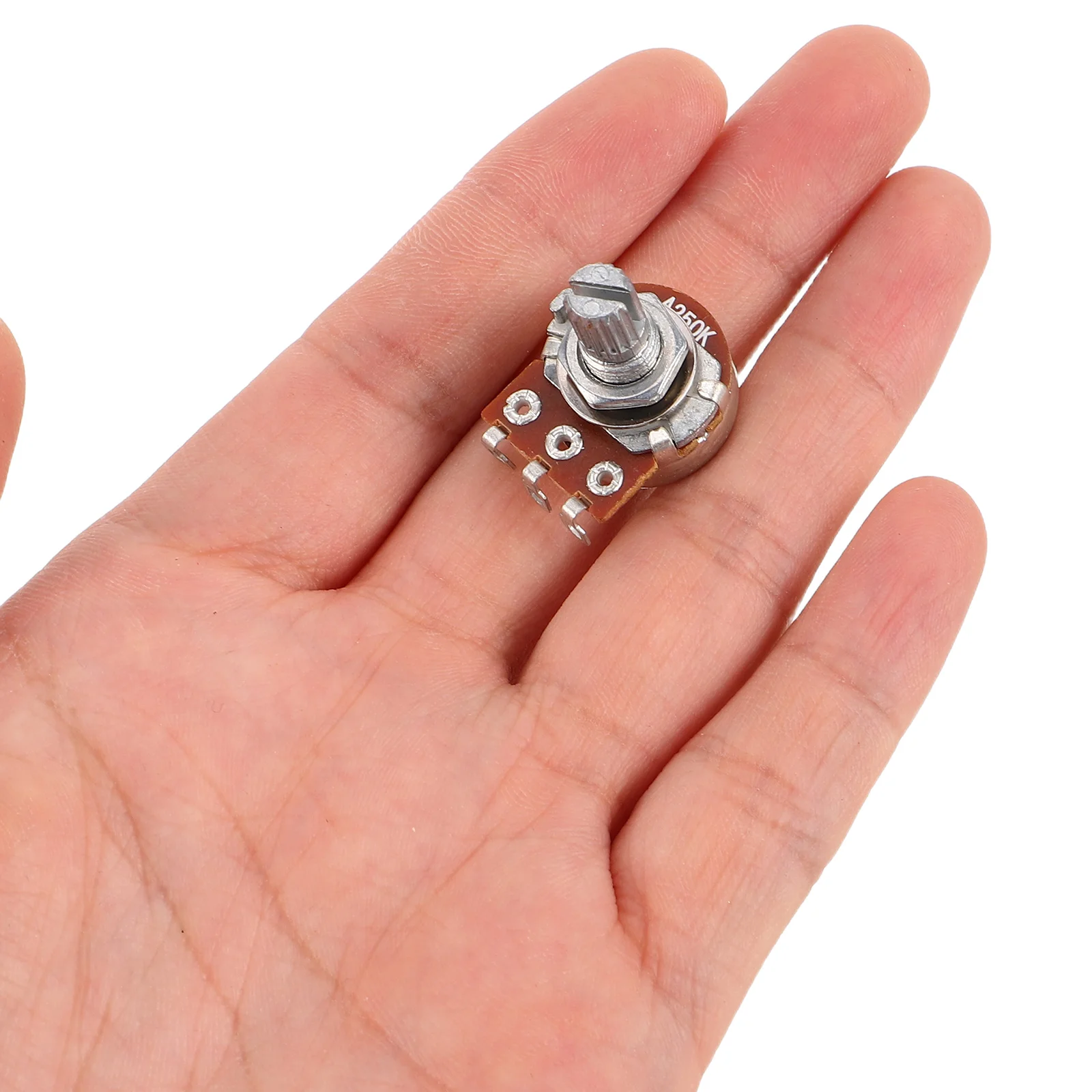 

4pcs Guitar Potentiometer Electric Bass Audio Taper Durable Short Shaft Brass Parts Tone Volume for Guitar Bass Metal Long