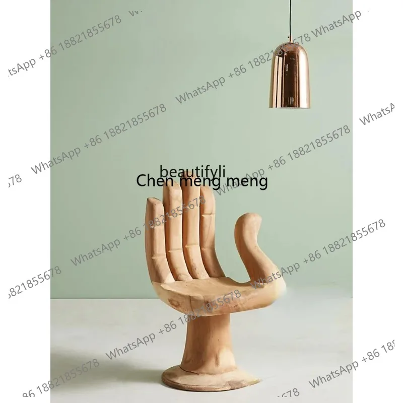 new CXH Solid Wood Decorative Palm Chair American Personality Designed by a Maestro Coffee Chair Clothing Store Leisure Chair ss