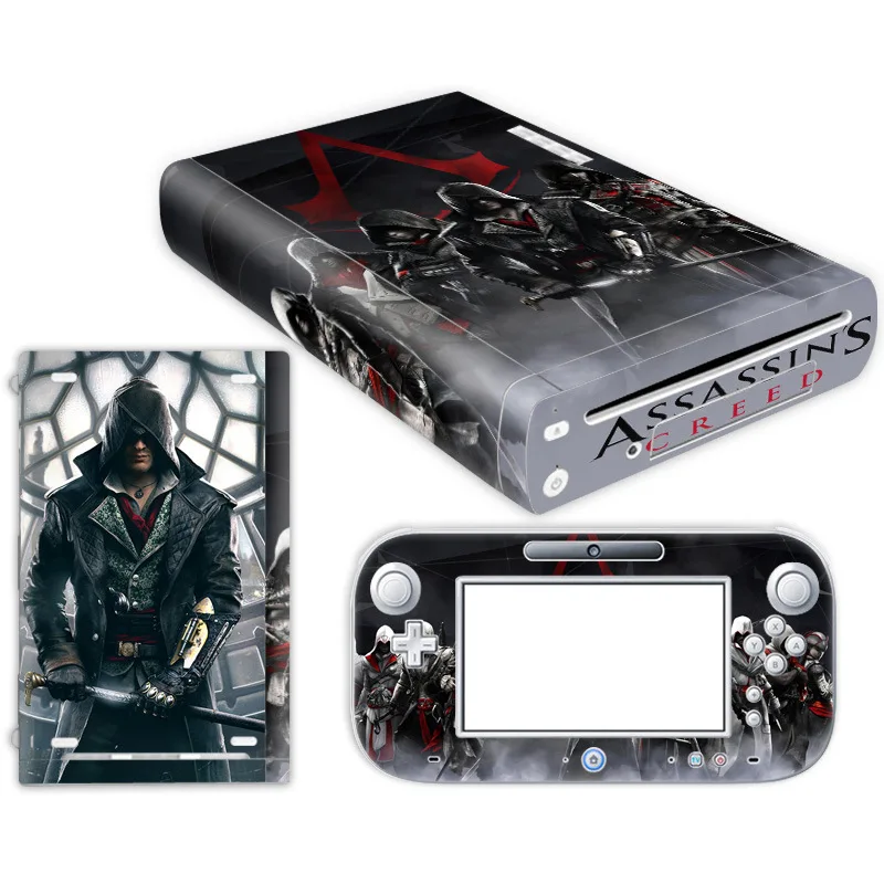 Set stiker Decal Wii U, tema kartun, cakupan penuh, bahan PVC tahan air, tahan lama