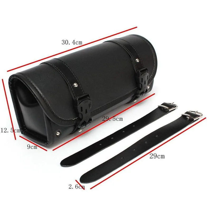 Borsa per attrezzi universale per moto Forcella anteriore Manubrio Borsa laterale Roll Racing Storage per Harley Sportster Dyna Chopper Bobber Custom