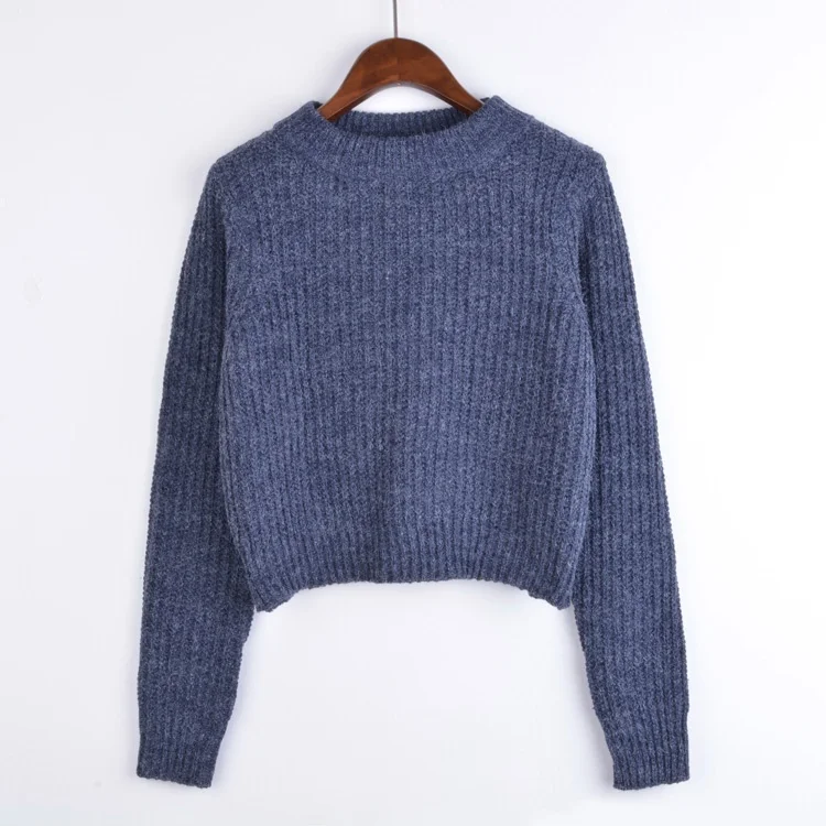 

Женский свободный вязаный свитер с высоким воротником и прямым кроем, комбинезон с высокой талией, нейлоновая смесь, для ношения под одеждой